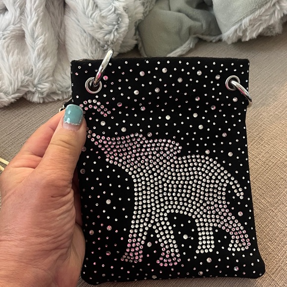 Black Rhinestone Elephant Crossbody Bag NWT - Picture 5 of 5